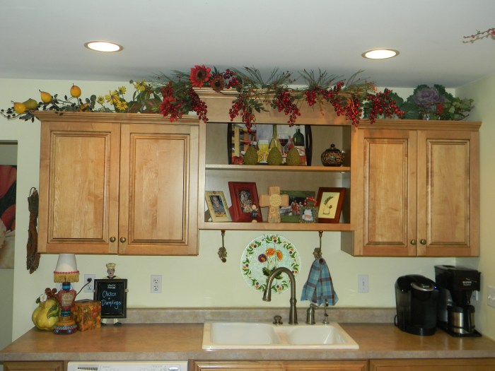 Over the kitchen cabinet decor ideas