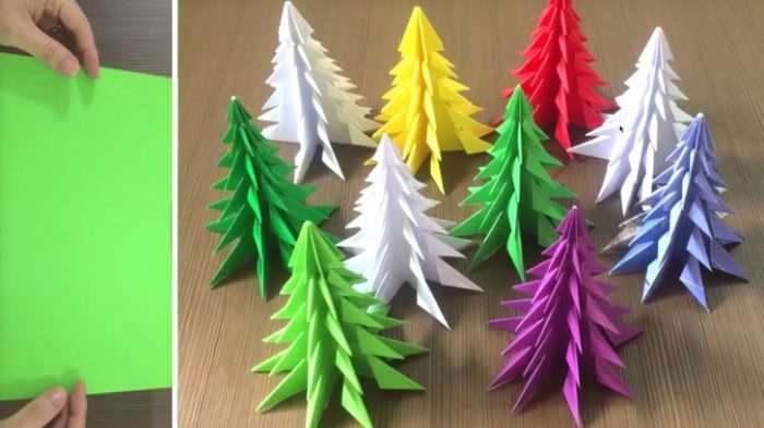 Paper christmas tree diy