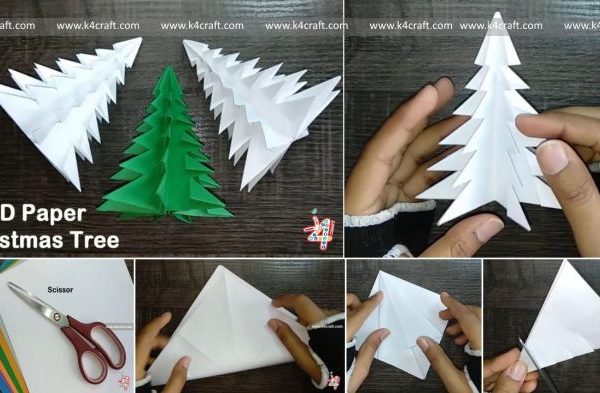 Paper christmas tree diy