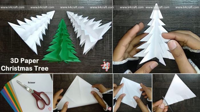 Paper christmas tree diy