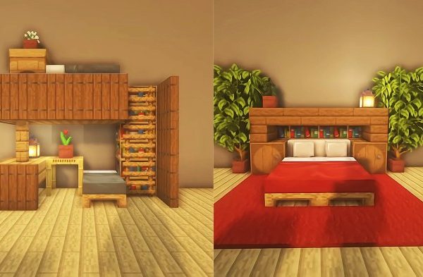 Minecraft bedroom medieval designs map house texture project maps planetminecraft