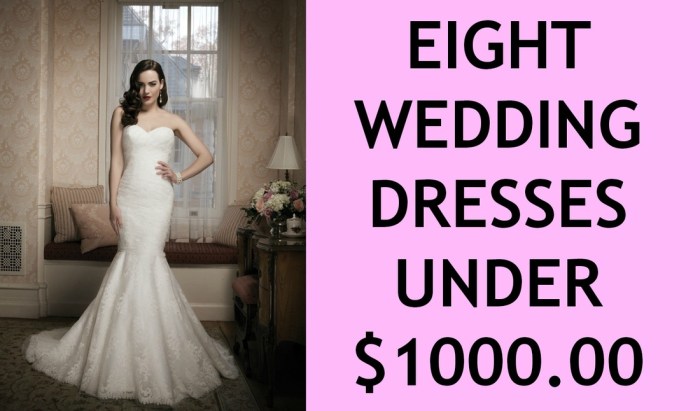 Wedding dress less than 1000