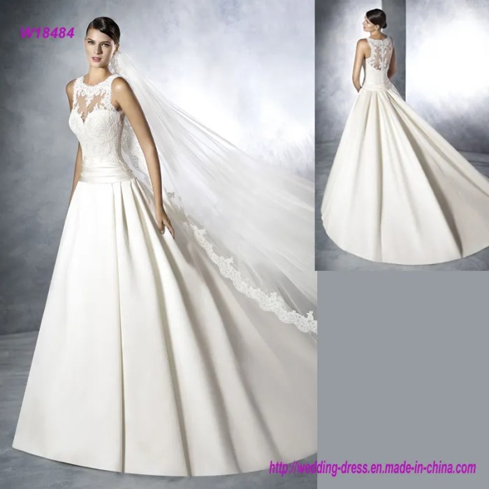 Wedding dress sheer bodice