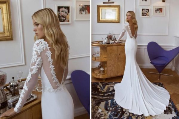 Wedding dresses with dramatic backs